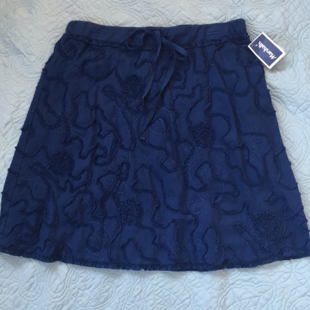 MAX STUDIO Skirt Floral Texture Chenille Skirt M